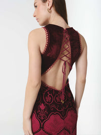 POPPY DRESS BURGUNDY