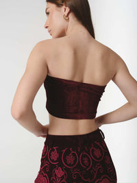 VELVET TOP BURGUNDY