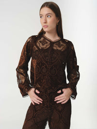 ALTHEA BLOUSE CHOCOLATE