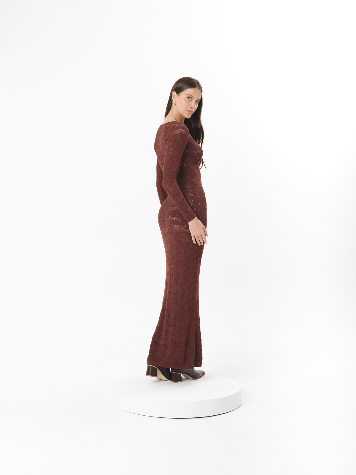 CAMELIA DRESS CHOCOLATE