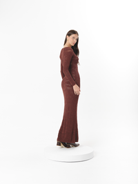 CAMELIA DRESS CHOCOLATE
