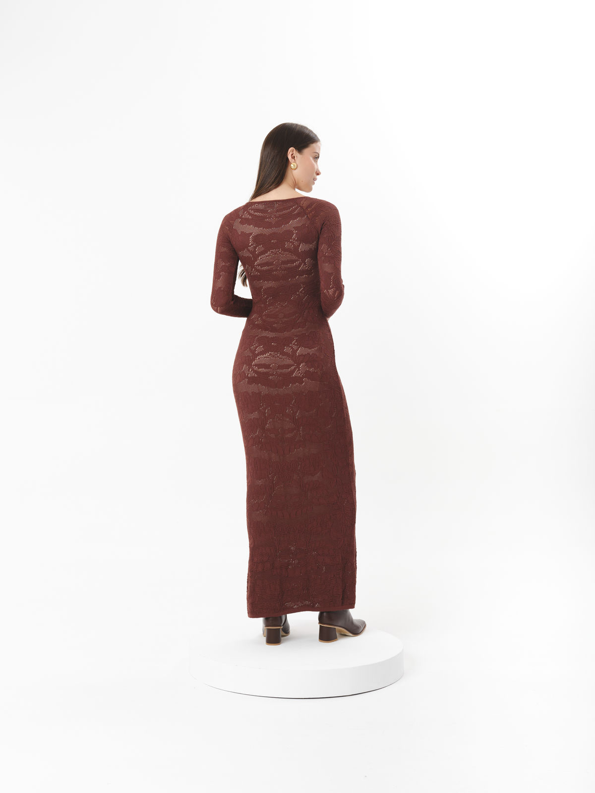 CAMELIA DRESS CHOCOLATE