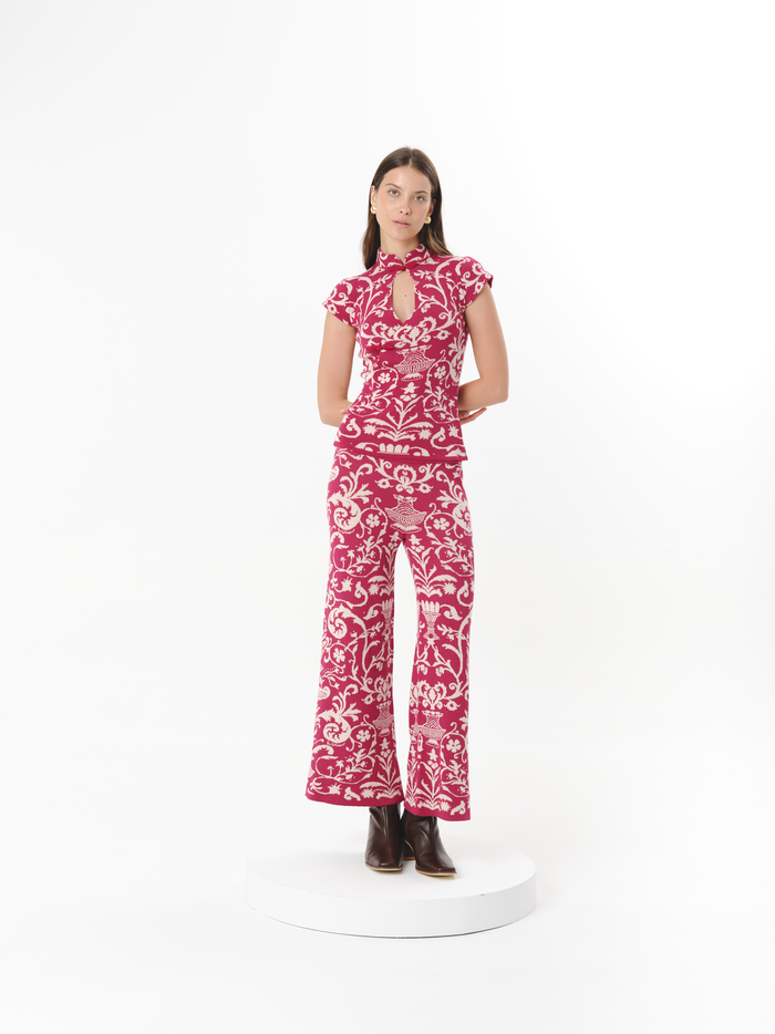 CELINE PANTS RASPBERRY