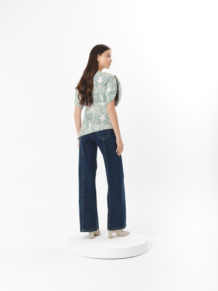 AURELIA TOP MARBLE MUSE SEAGRASS