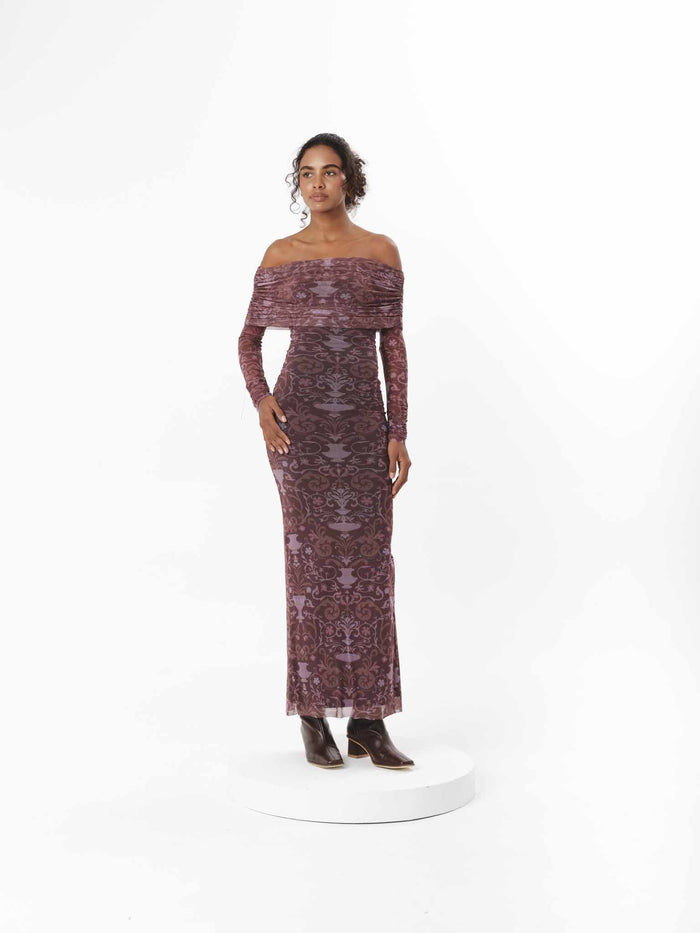 CALISTA DRESS CHOCOLATE