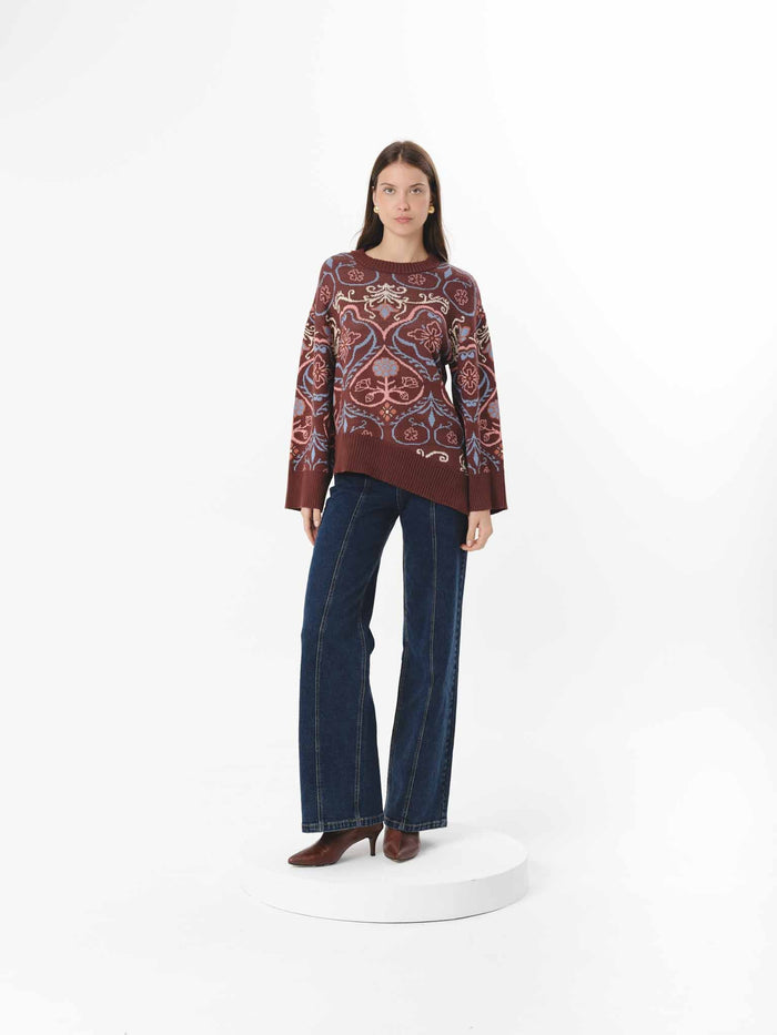 LEORA SWEATER CHOCOLATE