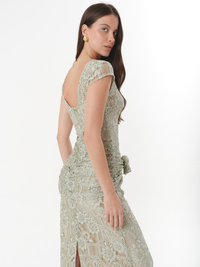 SOLENE DRESS SEAGRASS