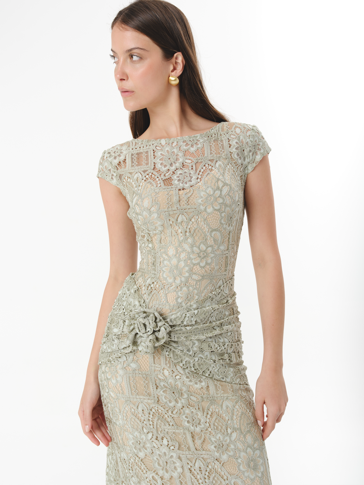 SOLENE DRESS SEAGRASS