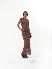 SOLENE DRESS CHOCOLATE