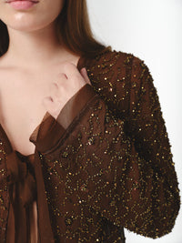 GOLDIE BLOUSE CHOCOLATE